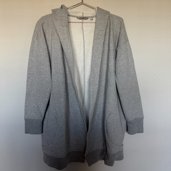 Athleta Women Cardigan Sweater Medium Gray Open Front Pockets Athleisure Capsule - Picture 2 of 10
